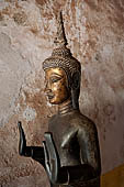 Vientiane, Laos - Wat Si Saket, The gallery around the sim houses thousands of Buddha statues in various mudras, dating  from the 16th century.